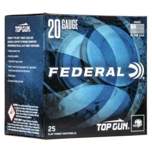FEDERAL TOP GUN AMO 20GA #8 2-3/4" 2.5 DR 7/8 OZ 1210 FPS 25RD (10 BOX CASE)