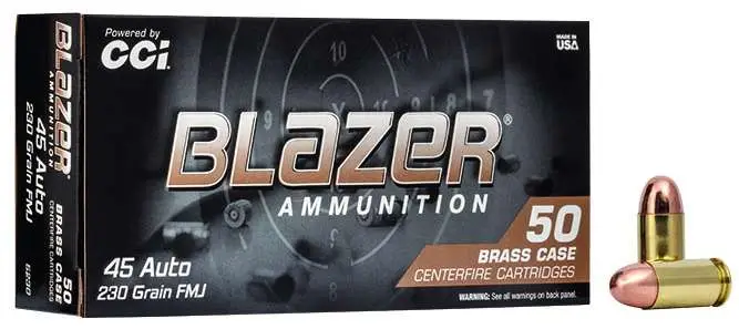 CCI BLAZER BRASS PROMO AMO 45 AUTO 230GR FMJ 50RD (20 BOX CASE)