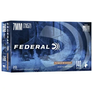 FEDERAL POWER SHOK AMO 7MM MAU 140GR HSSP 20RD (10 BOX CASE)