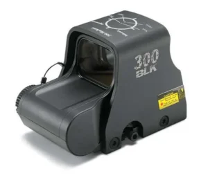 EOTECH HOLOGRAPHIC WEAPONSIGHT 2-DOT RETICLE 300 BLACKOUT BALLISTICS ON HOOD