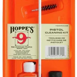 HOPPES CLAMSHELL CLEAN KIT 38/357/9mm PISTOL ( 10 PER CASE )