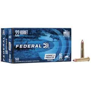 FEDERAL AMERICAN EAGLE AMO 22 HORNET 35GR TIPPED VARMINT 50RD (10 PER SLEEVE 100 BOX CASE)