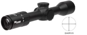 SIG SAUER WHISKEY6 3-18-44MM 30MM TUBE SFP QUADPLEX LOCKING .25MOA ADJ BLACK