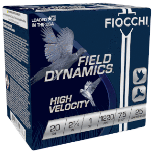 FIOCCHI HV LEAD AMO 20GA 2.75 IN 1 OZ #7.5 1220FPS 25-RD ( 10 BOXES PER CASE )