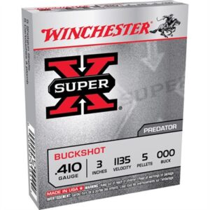 SUPER-X 410 BORE 3'' 5 PELLETS #000 BUCKSHOT SHOT 5/BOX