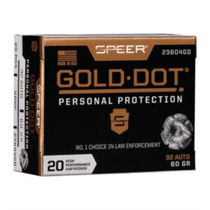 32 AUTO 60GR GOLD DOT HOLLOW POINT 20/BOX