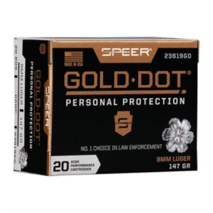 9MM LUGER 147GR GOLD DOT HOLLOW POINT 20/BOX