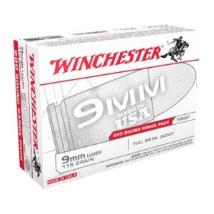 USA WHITE BOX 9MM LUGER 115GR FMJ 200/BOX