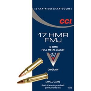 17 HMR 20GR FULL METAL JACKET 50/BOX