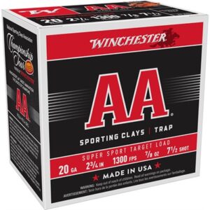 AA SPORTING CLAYS 20 GAUGE 2-3/4'' 7/8 OZ #7.5 SHOT 25/BOX
