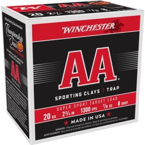 AA SPORTING CLAYS 20 GAUGE 2-3/4'' 7/8 OZ #8 SHOT 25/BOX