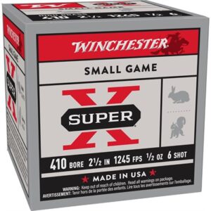 SUPER-X 410 BORE 2-1/2'' 1/2OZ #6 SHOT 25/BOX