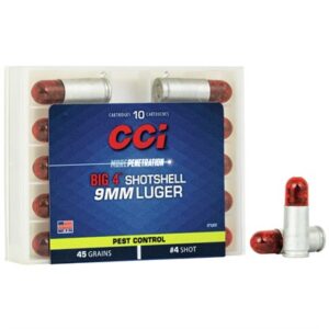 9MM LUGER 45GR #4 SHOTSHELL 10/BOX