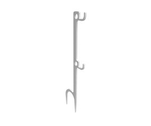 B/C STEEL TARGET HANGER WHITE 2 HOOK