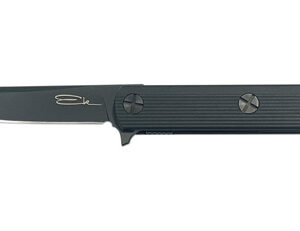 EK FOLDER - BLACK, DROP POINT, PLAIN EDGE, 4" BLADE