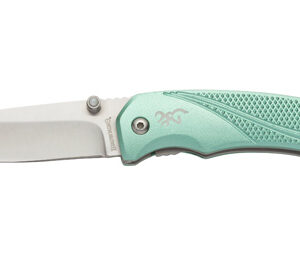 ALLURE - MINT GREEN, DROP POINT, PLAIN EDGE, 2 7/8" BLADE