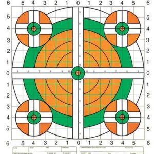 Champion Scorekeeper Targets Fluorescent Orange & Green Bull - 100 yd. Rifle Sight-In 100/Pack