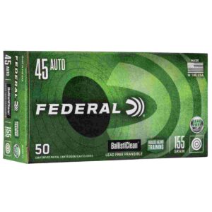 Federal Ballisticlean Frangible Handgun Ammunition .45 ACP 155gr  RHT 1130 fps 50/ct
