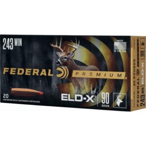 Federal Premium ELD-X Rifle Ammunition .243 Win 90gr HP 3100 fps 20/ct