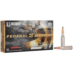 Federal Premium Trophy Copper Rifle Ammunition  6.5 Creedmoor 120gr TC 20/ct