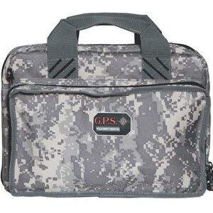 G-Outdoors Quad Pistol Range Bag with Magazine Storage & Dump Cups-Fall Camo