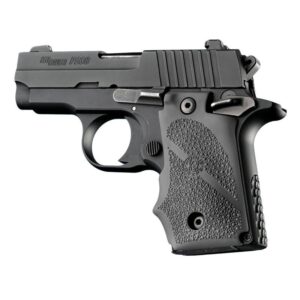 Hogue Overmolded Rubber Grip Handgun Grips for Sig Sauer P238 Slate Grey with Finger Grooves