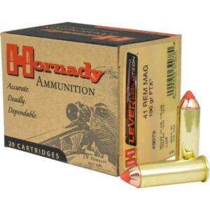 Hornady LEVERevolution Rifle Ammunition .41 Mag 190 gr FTX 1620 fps 20/ct