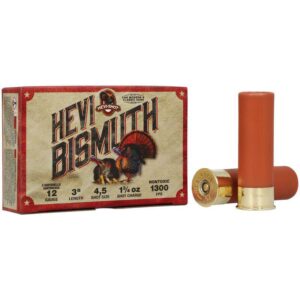 HEVI-Shot HEVI-Bismuth Turkey Shotshells 12ga 3" 1-3/4oz 1300 fps #4 5/ct