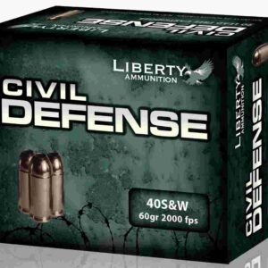Liberty Civil Defense Handgun Ammunition .40 S&W 60 gr SCHP 2000 fps 20/ct
