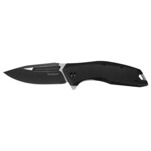 Kershaw Flourish Folding Knife 3-1/2" Drop Point Blade Black