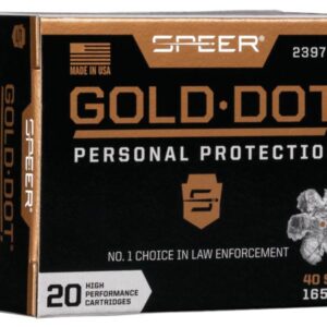 Speer Gold Dot Handgun Ammunition .40 S&W 165 gr HP 1150 fps 20/ct