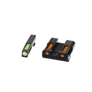 HIVIZ LiteWave H3 sight Orange/Green LitePipe/White front ring fits Glock Models Chambered in 9mm Luger 40 S&W and .357 Sig