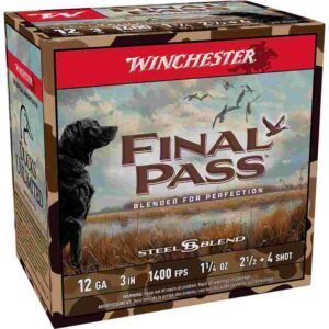 Winchester Final Pass Shotshells 12ga 3" 1-1/4oz 1400 fps #2.5 & #4 Shot 25/ct