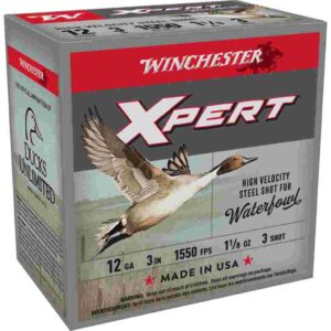 Winchester Xpert High-Velocity Steel Shotshells 12 ga 2-3/4" 1-1/16 oz 1550 fps #3 25/ct