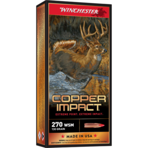 Winchester Copper Impact Rifle Ammunition 270 WSM 130 gr. PT 3215 fps 20/ct