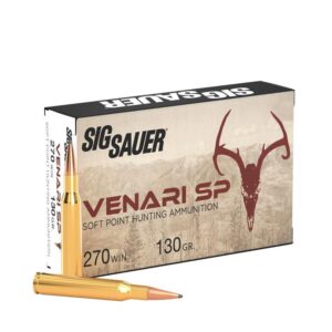 Sig Sauer Venari SP Rifle Ammunition .270 Win 130gr SP 2846 fps 20/ct