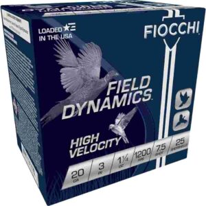 Fiocchi Field Dynamics Shotshells 20 ga 3" 1-1/4oz 1200fps #7.5 25/ct