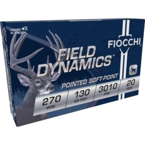 Fiocchi Field Dynamics Rifle Ammunition .270 Win 130 gr PSP 3010 fps 20/ct