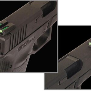 Truglo TFO Tritium/Fiber-Optic Day/Night Sights Fit Novak 1911 .260/.500 - Front Green/Rear Green