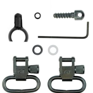 Grovtec Two Piece Barrel Band Swivel Sets .585 - .635 Diameter Black 2/ct