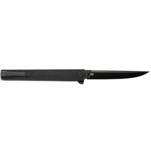 CRKT CEO Flipper Folding Knife 3-3/8" Straight Back Blade Black