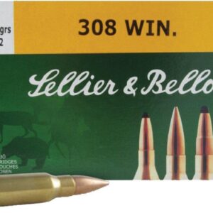 Sellier & Bellot Rifle Ammunition .308 Win 180 gr FMJ  - 20/box