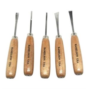 #106 BASIC STRAIGHT HANDLE WOODCARVING 5 PIECE SET