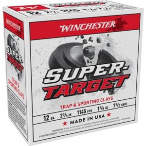 SUPER TARGET 12 GAUGE 2-3/4'' 1-1/8 OZ #7.5 SHOT 100/BOX