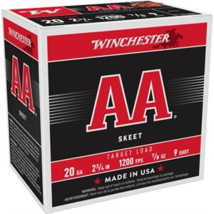 AA 20 GAUGE 2-3/4'' 7/8 OZ #9 SHOT 25/BOX