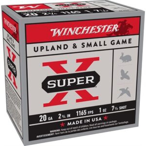 SUPER-X 20 GAUGE 2-3/4'' 1 OZ #7.5 SHOT 25/BOX