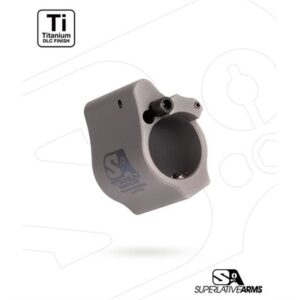 AR-15 SOLID TITANIUM ADJUSTABLE GAS BLOCK .875'' GRAY
