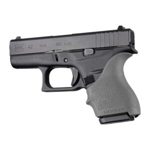 Hogue HandAll Beavertail Handgun Grip Sleeve for Glock 42 43 Slate Grey
