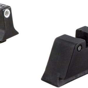 Trijicon Bright & Tough Night Sight Suppressor Night Sight Set for Glock - White Front/Black Rear with Green Lamps