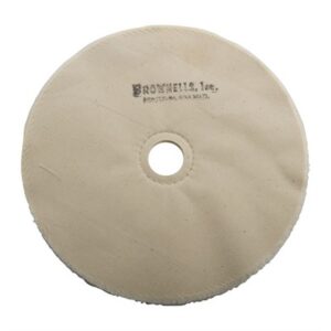 MUSLIN POLISHING WHEEL, LOOSE, 8'' X 20-PLY, 1'' ARBOR